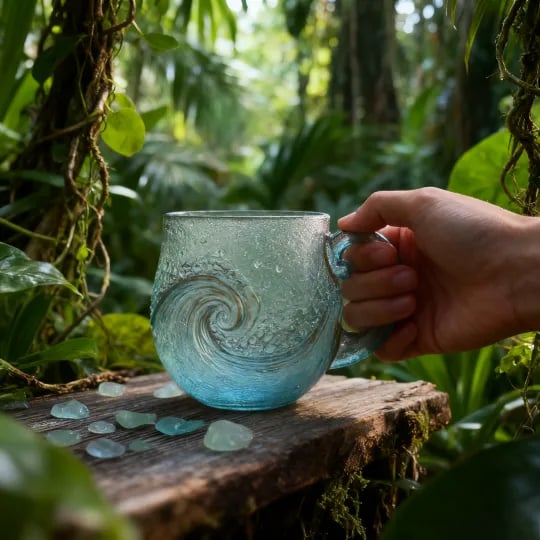 🌊Sea Glass Wave Mug